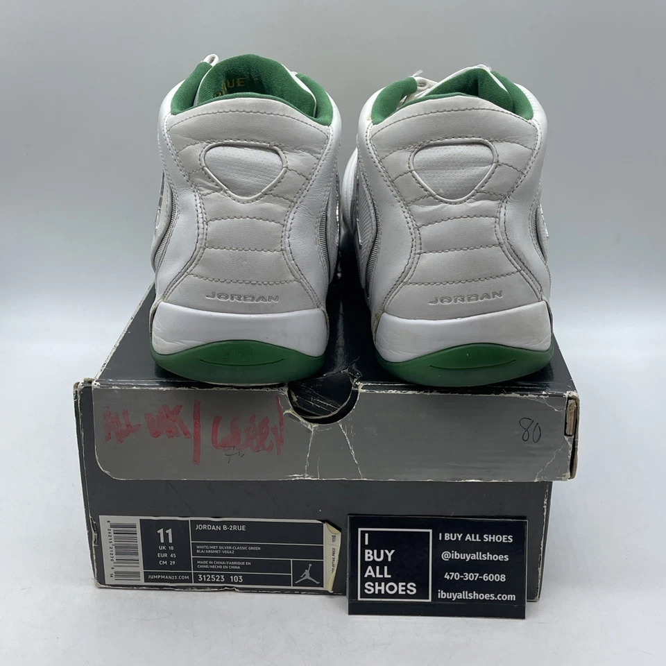 Nike Air Jordan кожа B'2rue 11 белый серебристый зеленый (312523 2005) - Изображение 3 из 4