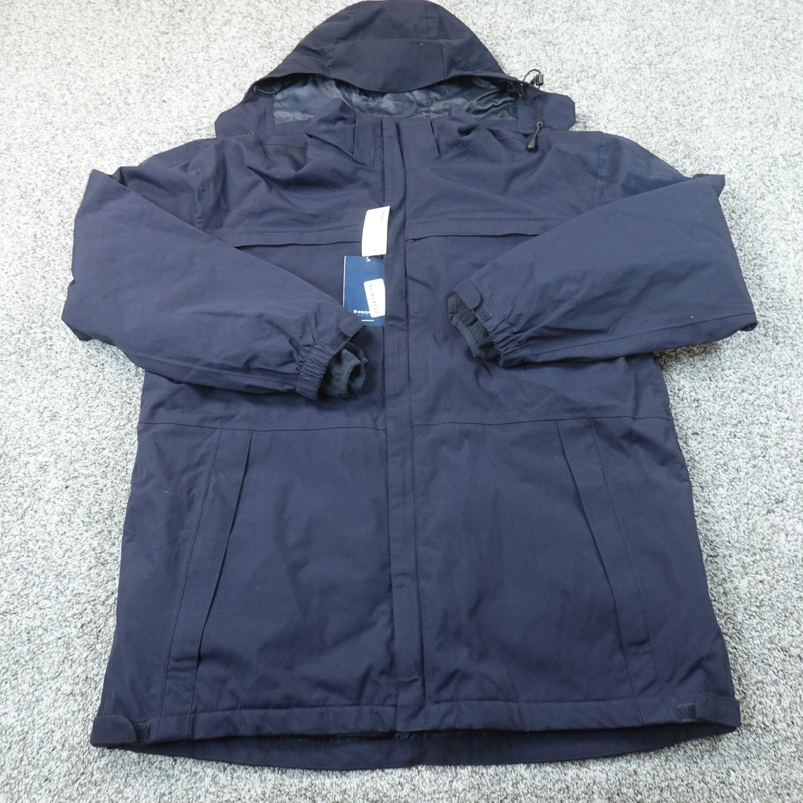 NEW Propper Jacket Mens XL Blue 3 In 1 Hooded Fleece Lined Parka Work Duty Coat - product detail image 1