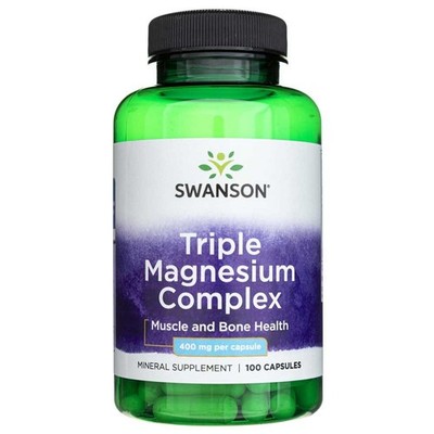 Swanson Triple Magnesium Complex Magnesiumkomplex 400 mg 100 Kapseln