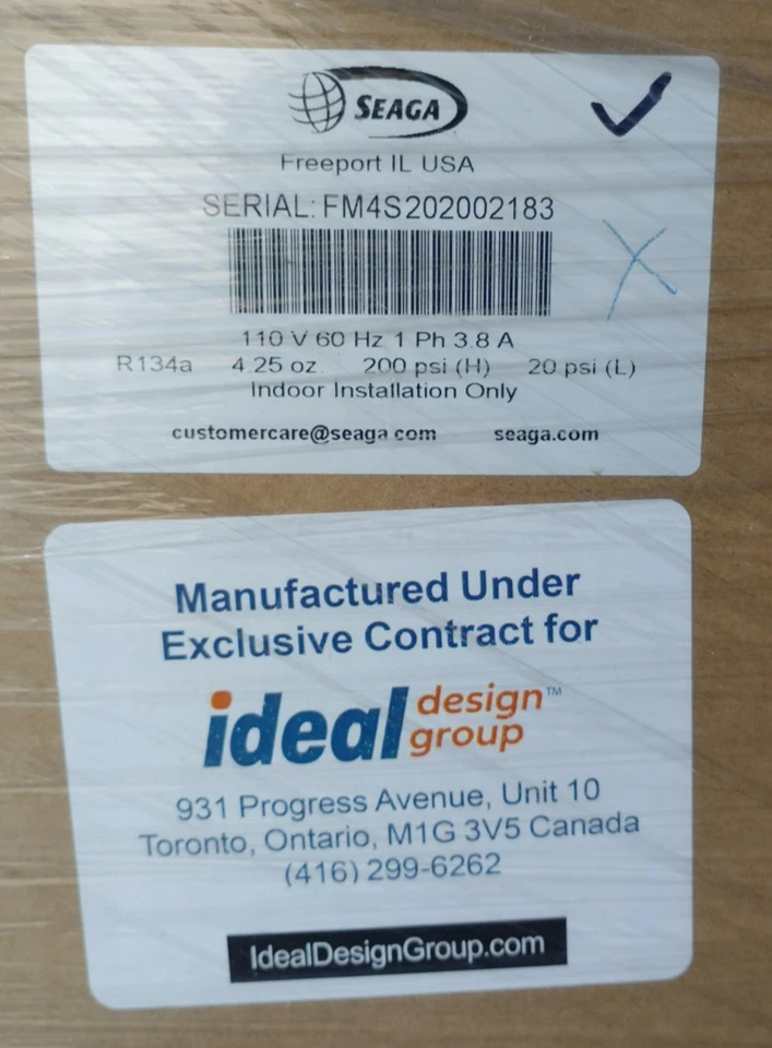 Gabinete de bocadillos Seaga FM 16 en encimera (nuevo en caja) solo recogida local en Houston Foto 4 de 4