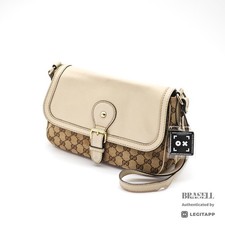 GUCCI GG Borsa a tracolla in tela 308452 Beige in pelle e tela 【ImportFeeFREE】