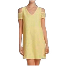 NWT Madison Leigh size 10 yellow lace dress