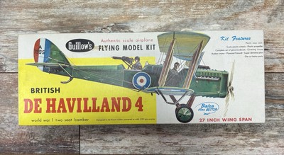 Guillow's DeHavilland 4 biplane, balsa model kit 205, 24'' wingspan
