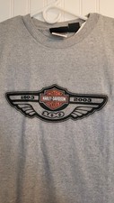 Vintage Y2K Harley Davidson T-Shirt BLK Size L 100 yrs HD