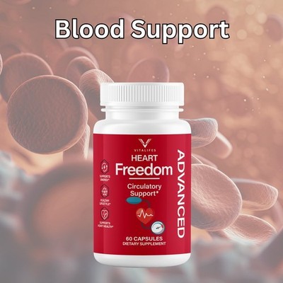 (1 Pack) Heart Freedom Blood Support Pills Managing Blood Sugar & Pressure 60ct