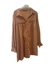 Dress Size XL 16 light brown with detail on the front size 16