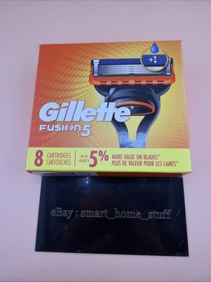 BRAND NEW GILLETTE FUSION 5 REFILL RAZOR BLADES, 8 Cartridges - New Sealed