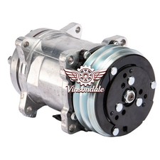 For Chevy Ford GM Hot Rod with  V-Belt Pulley A/C Compressor Sanden 508 Style