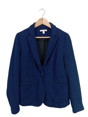 ESPRIT Strickblazer Damen Blazer Gr. DE 40 blau Casual-Look