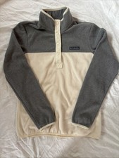 Columbia Fleece Pullover Women  s XS Winter White Gorpcore Outdoor Hiking