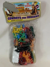 LEGENDS OF THE WEST Cowboys & Indians Imperial 40 Pc Plastic Toy Figures (mm