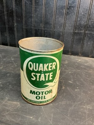 Vintage Quaker State motor oil can 1 Quart -empty Free Shipping