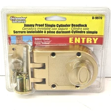 Single Cylinder Jimmy Proof Security Deadlock Deadbolt Defender Security U-9970