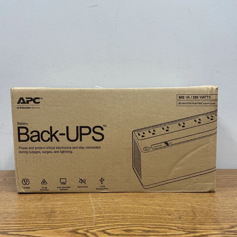 APC Back-UPS 600VA 330W Uninterruptible Power Supply BE600M1 - Image 4 of 4