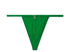VICTORIA'S SECRET VERY SEXT V HARDWARE V STRING PANTY VERDANT GREEN SIZE S