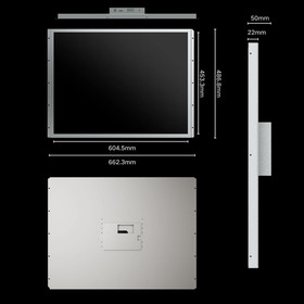 UNICO 30" Arcade Monitor, 4:3 Ratio LCD Gaming Monitor for HDMI/VGA/CGA/EGA