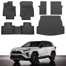 Shinjew Floor Mats For Toyota Rav4 2019-2024 2025 Include Hybridall Weather Tpe