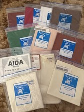 11 Pks Vintage 100 Cotton Charles Craft 11  14 Counted Cross Stitch Aida Cloth