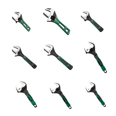 Adjustable Wrench With Cushion Grip (6in,8in,10in,12in) for DIY Enthusiasts