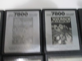 Atari 7800 Lot of 10 Games 6 different titles - Food Fight, Ms. Pac-Man and More