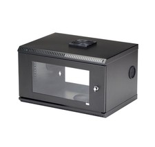 2-Post 6U Wall Mount Network Cabinet W/ 1U Shelf, 19" Wall-Mounted Server Rack f