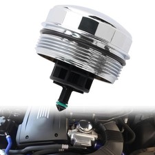 RiAICiING Upgrade Aluminum Oil Filter Housing BMW Cap, Silver