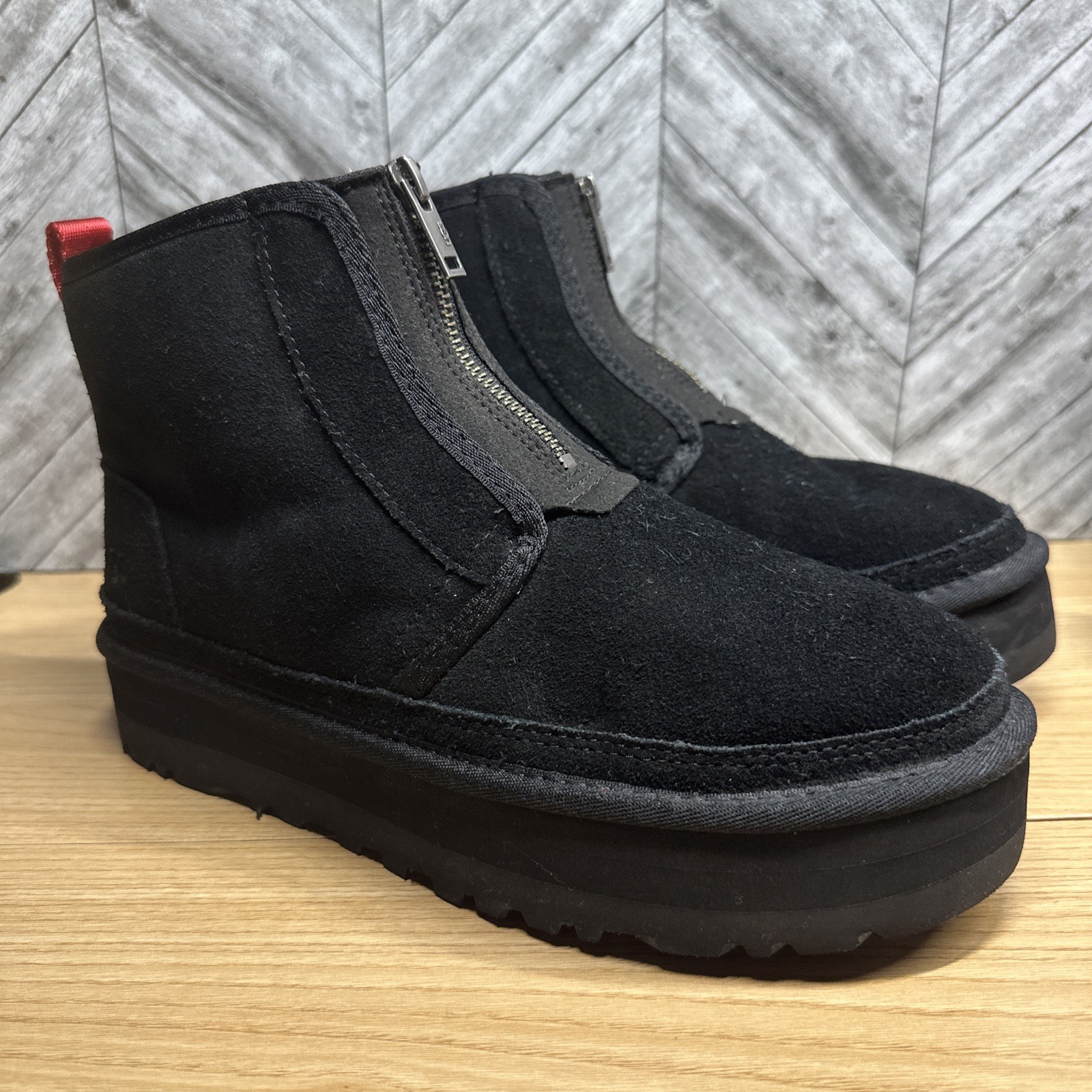 UGG Neumel Black Platform Women's Boots, Size 9