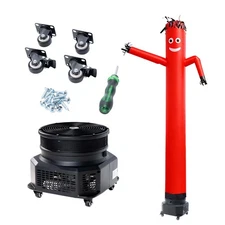 Uimoso Inflatable Tube Man with 3/4 HP Blower,10 ft Waving Dancing Figure in Red