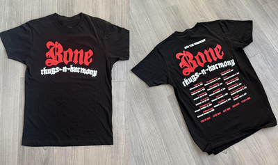 Bone Thugs-N-Harmony Shirt Black 30th Anniversary Graphic Tee Rap AR029