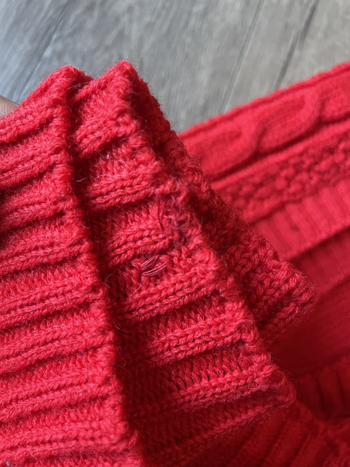 VTG Pendleton 100% Virgin Wool Red Cable Knit Siz… - image 17