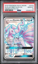 PSA 10 NINETALES GX SV53 HIDDEN FATES SUN & MOON POKEMON GEM MINT