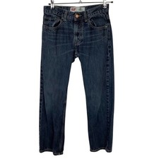 Levis 505 Regular Fit Straight Leg Jeans Dark Wash Indigo Boys Size 16 REG 28x28