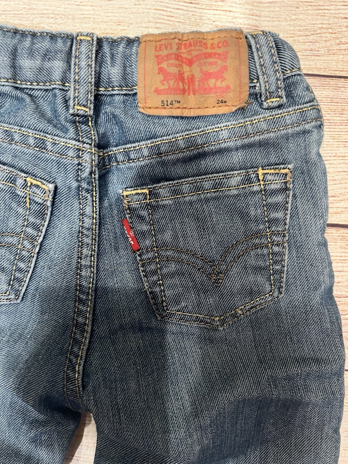 Levis Baby 514 Slim Straight Navy Blue Jeans - 24M image 4