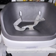 Ingenuity 11787 Gray White Baby Booster Seat with Adjustable Harness