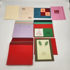 Handmade Greeting Cards Lot Thank You Post Cards Merry Christmas Fold Over Blank