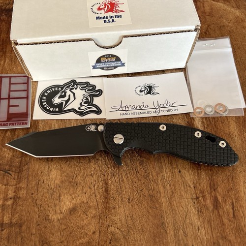 NEW! Hinderer XM-18 3.5" Harpoon Tanto 3V, MEFP Battle Black, Monkey Edge FRAG