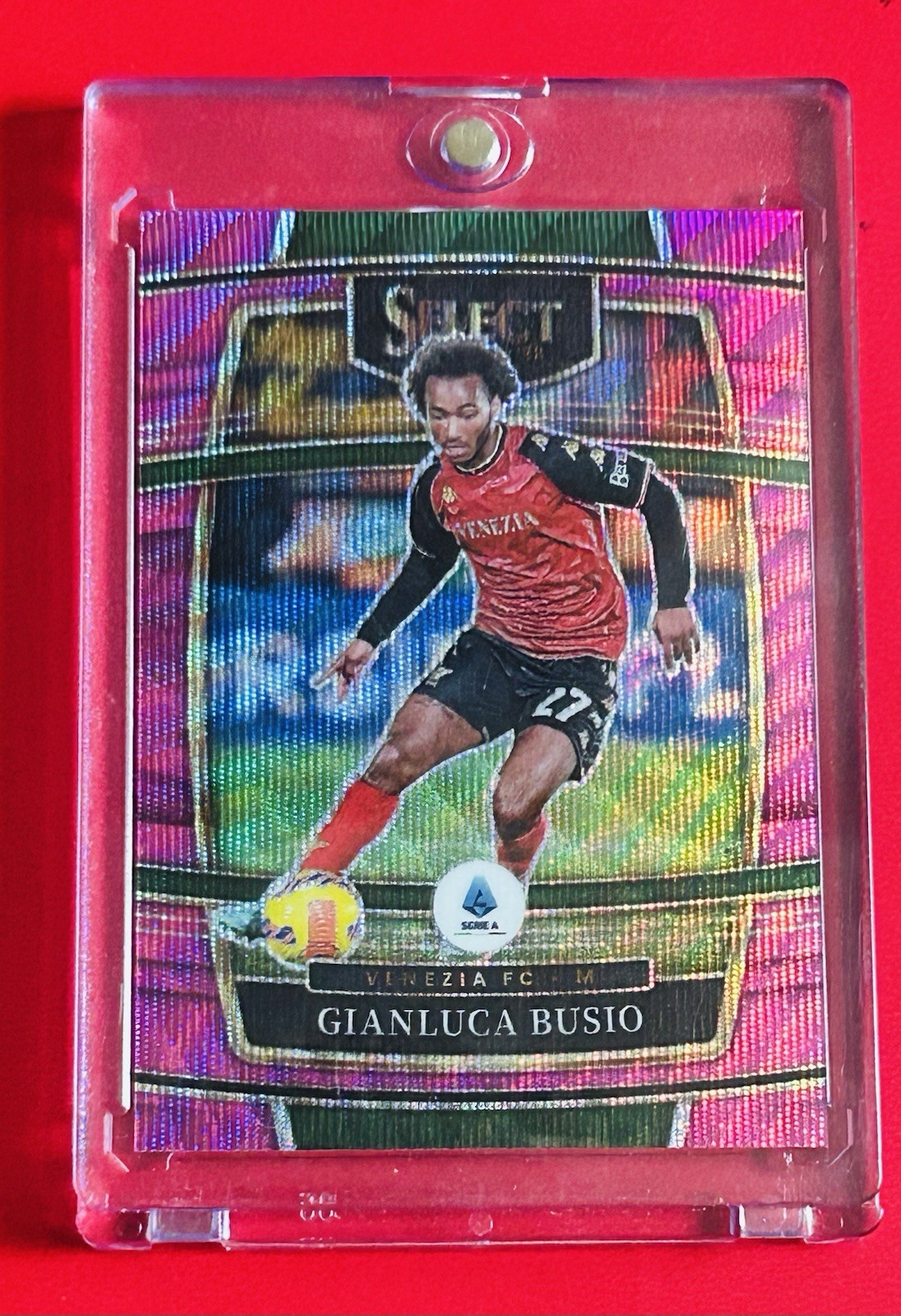 Gianluca Busio Soccer Lot. USA Road to World Cup Auto and Venezia Pink Wave /19. view 1