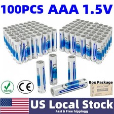 100PCS WHITECRANE AAA Batteries Heavy Duty 1.5V NEW Fresh Long Use Time for Home