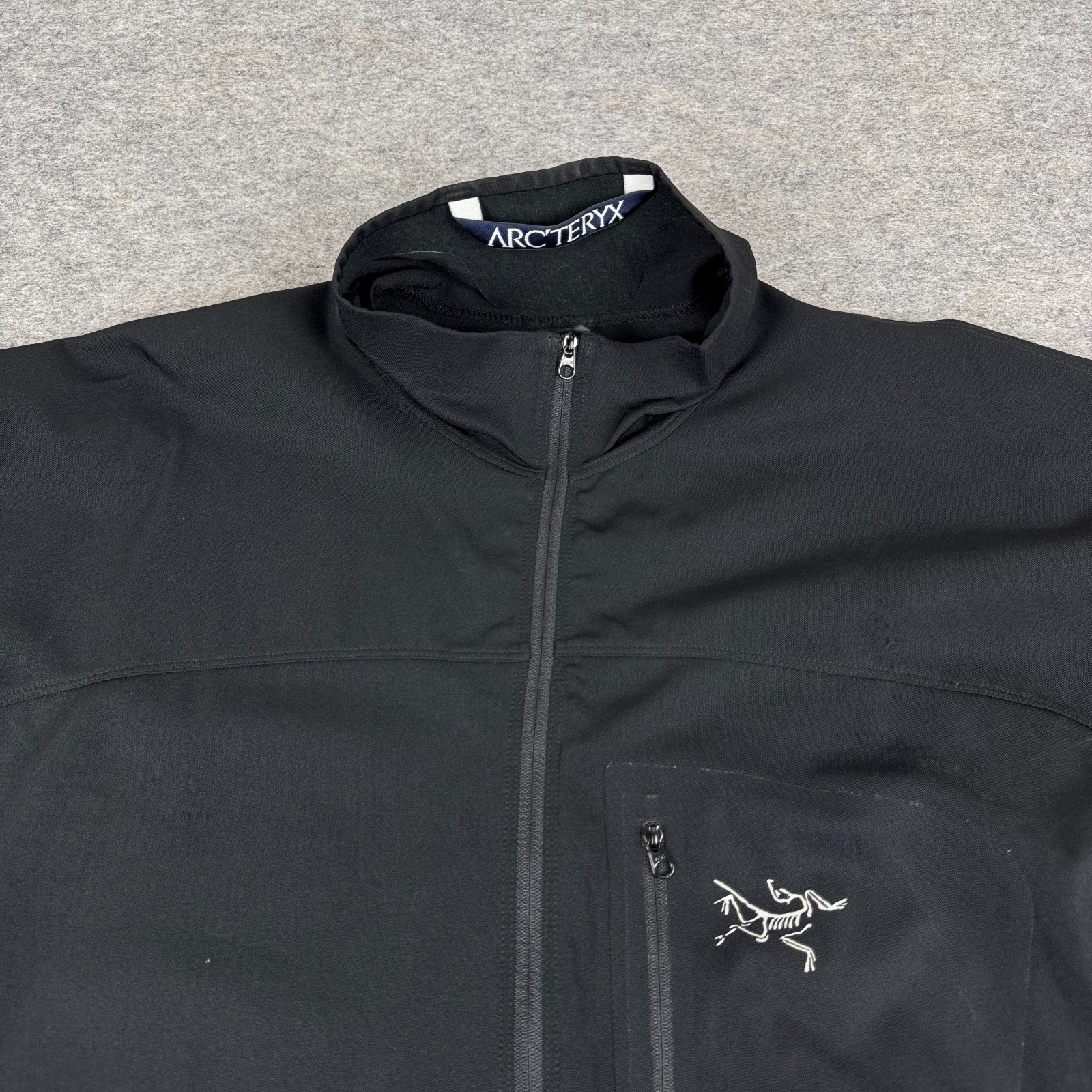 Arc'teryx 1/2 Zip Pullover Jacket Softshell Black… - image 3