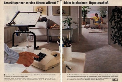 3w7688 / Advertising / Advertising from 1984 - POST OFFICE - Telephone Dual Line