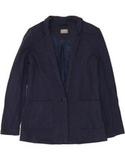 OASIS Womens Oversized 1 Button Blazer Jacket UK 10 Small Navy Blue EA13