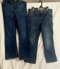 Girl s Wrangler and Wonder Nation Bootcut Flare Jeans Size 7/8 Dark Denim