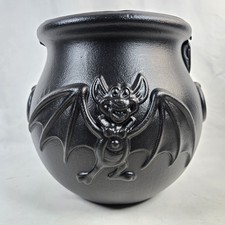 Vintage General Foam Plastics Black Cauldron Bucket USA Made Halloween Blow Mold