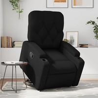 Relaxsessel Mit Aufstehhilfe Kunstleder Schwarz Senioren Sessel