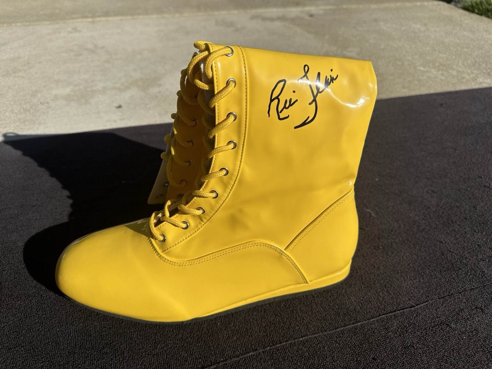 Ric Flair Autographed Signed Yellow Left Footed Boot WWE PSA DNA COA 1