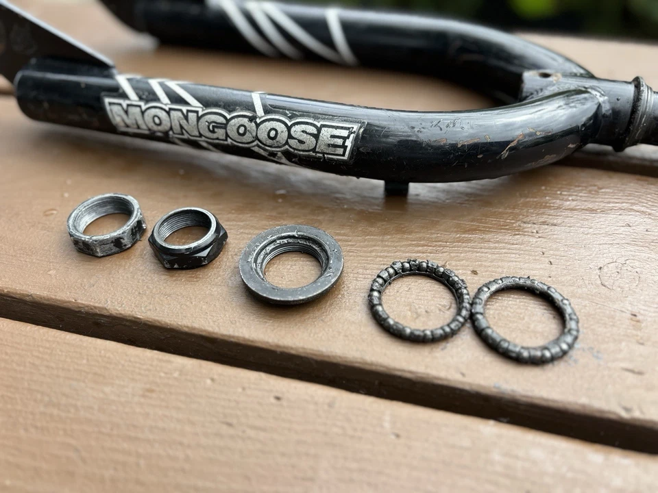 Mongoose BMX Fork 1” Threaded Chrome Old School 1990s Performer Style GT Dyno - Image 4 of 4