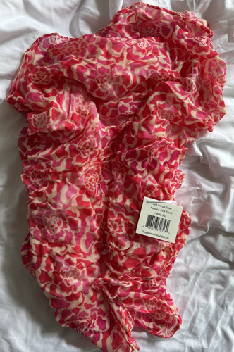 VERA BRADLEY Soft Fringe Scarf in Katalina Pink Floral NWT