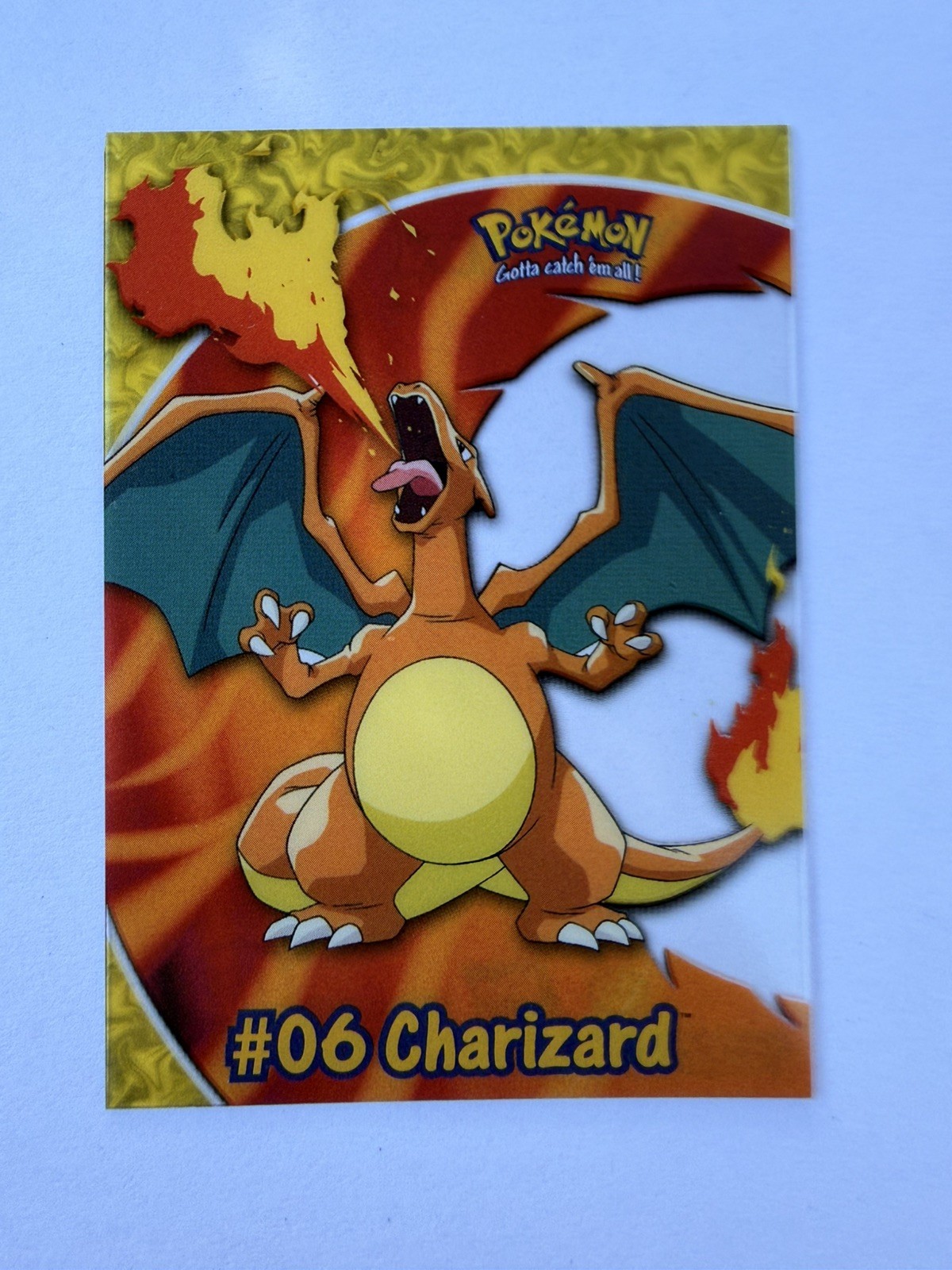 Mint Charizard #06 PC3 Clear Topps TV Animation 2000 Pokemon Card Clear Plastic 