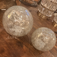 Clear Crackle Glass LED Battery Night Light S...