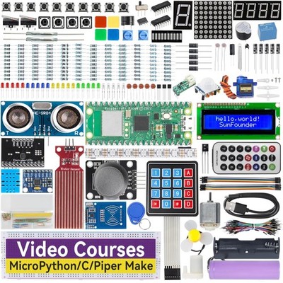 Ultimate Starter Kit for Raspberry Pi Pico W with Online Tutorials, 454 Items...